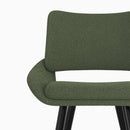 Chaise pour îlot central Alfy en tissu bouclé vert 66 cm (lot de 2)