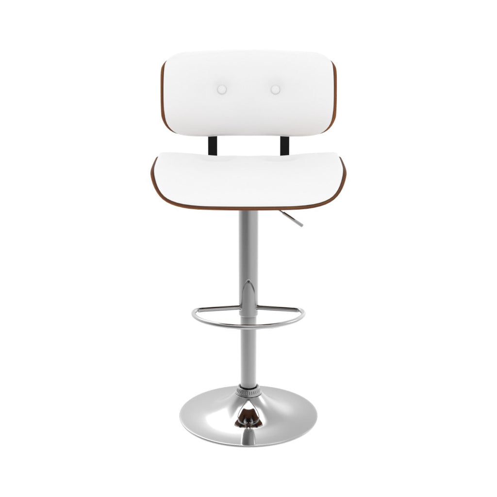 Melchior - Chaise De Bar Réglable En Pu Blanc