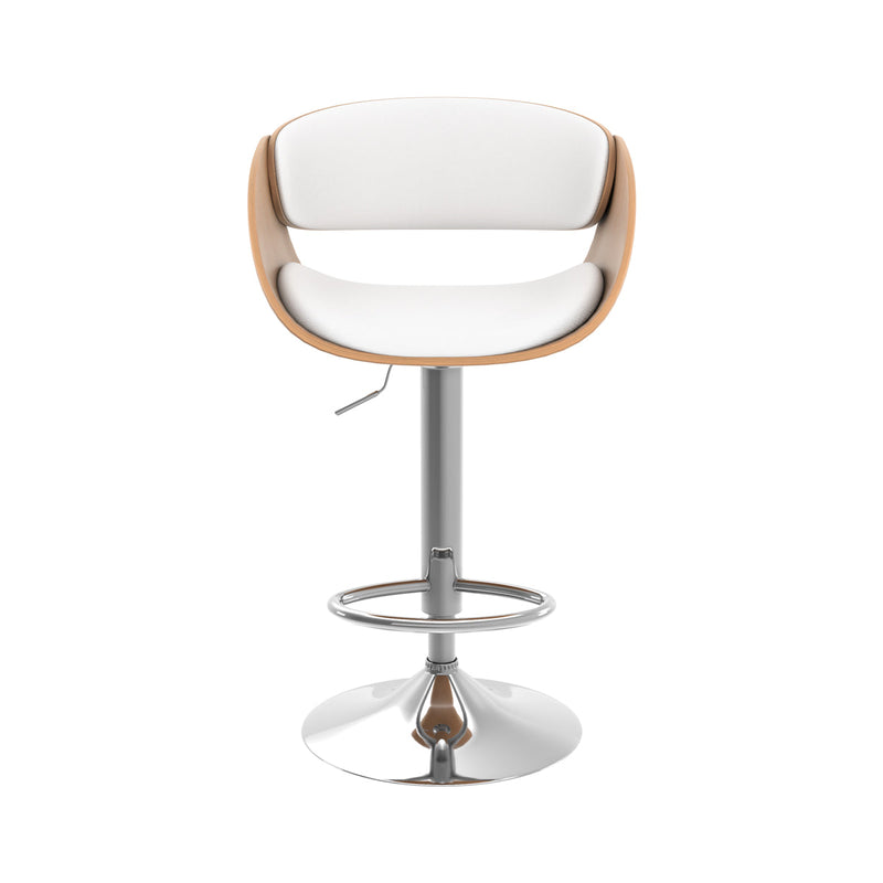 Chaise de bar Adelmar blanche 62,5/83,5 cm