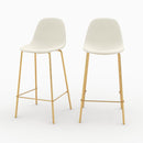 Chaise pour îlot central Henrik en cuir synthétique blanc 65 cm (lot de 2)