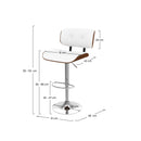 Chaise de bar Melchior blanche 65/86 cm