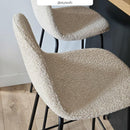 Chaise pour îlot central Henrik en tissu bouclette beige 65,5 cm (lot de 2)