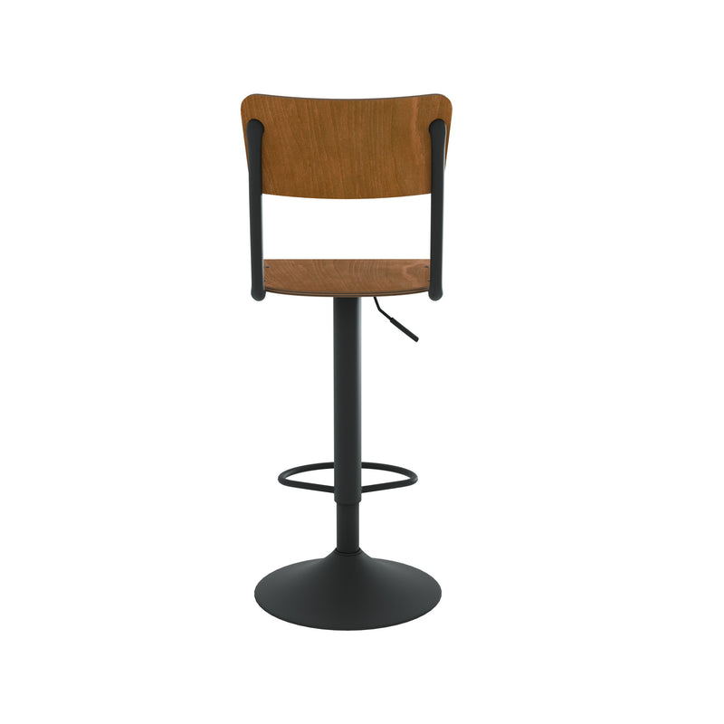 Chaise de bar Clem en bois foncé réglable 60/80 cm (lot de 2)