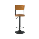 Chaise de bar Clem en bois foncé réglable 60/80 cm (lot de 2)