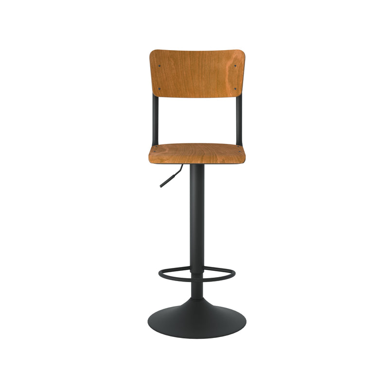 Chaise de bar Clem en bois foncé réglable 60/80 cm (lot de 2)