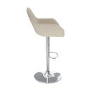 Chaise de bar Adam effet laine bouclette blanc cassé 63/83 cm (lot de 2)