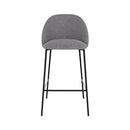 Chaise de bar Karl en tissu gris foncé 66 cm (lot de 2)