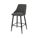 Chaise de bar Pipo en tissu gris foncé 66,5 cm (lot de 2)