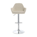 Chaise de bar Adam effet laine bouclette blanc cassé 63/83 cm (lot de 2)