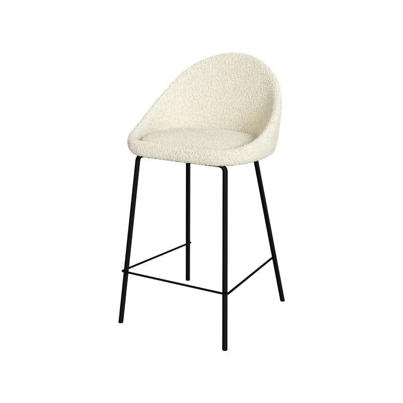 Misty Bar Stool - White Wool