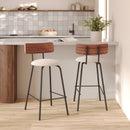 Set of 2 Alize Bar Stools - Beige