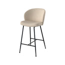 Lot de 2 chaises pour îlot central 66,3 cm en tissu bouclé beige