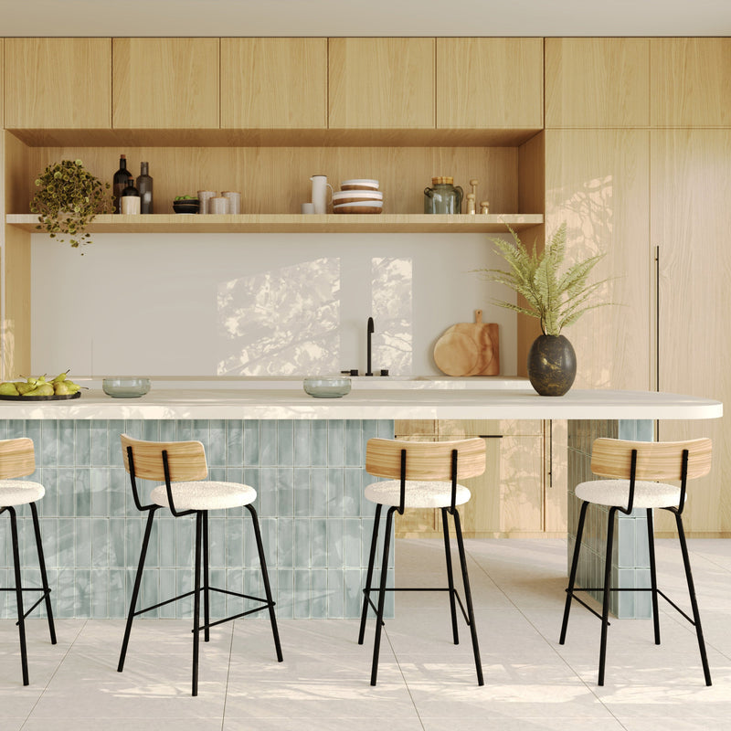 Set of 2 Alize Bar Stools - White
