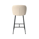 Lot de 2 chaises pour îlot central 66,3 cm en tissu bouclé beige