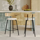 Set of 2 Alize Bar Stools - White