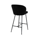 Chaise de bar Groom en tissu bouclé noir 66,3 cm (lot de 2)