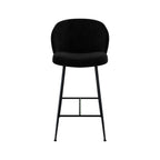 Groom - Lot De 2 Chaises Pour Îlot Central En Tissu Bouclé Noir