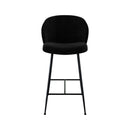 Chaise de bar Groom en tissu bouclé noir 66,3 cm (lot de 2)