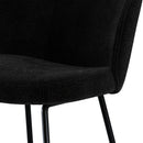 Chaise de bar Groom en tissu bouclé noir 66,3 cm (lot de 2)