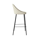 Chaise de bar Misty en tissu bouclette blanche 75 cm (lot de 2)