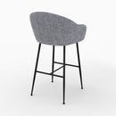 Chaise de bar Socky en tissu gris chiné 76 cm
