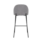 Karl - Lot De 2 Chaises Pour Îlot Central En Tissu Chiné Gris Foncé