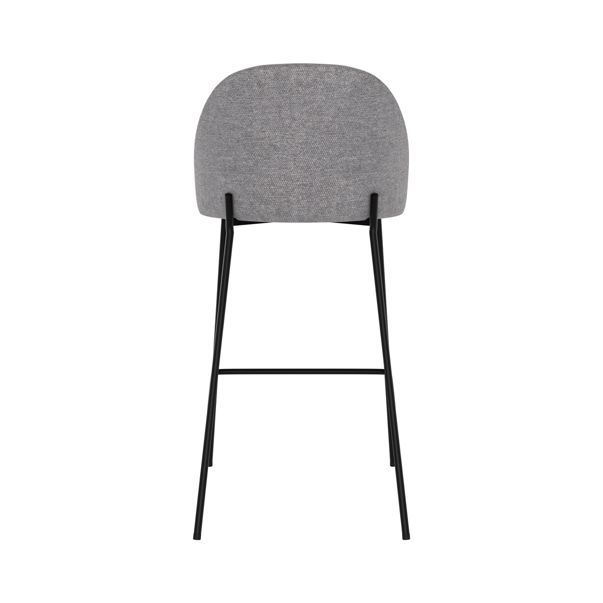 Karl - Lot De 2 Chaises Pour Îlot Central En Tissu Chiné Gris Foncé