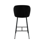 Groom - Lot De 2 Chaises Pour Îlot Central En Tissu Bouclé Noir