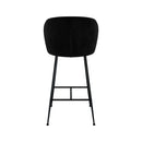 Chaise de bar Groom en tissu bouclé noir 66,3 cm (lot de 2)