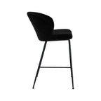 Groom - Lot De 2 Chaises Pour Îlot Central En Tissu Bouclé Noir
