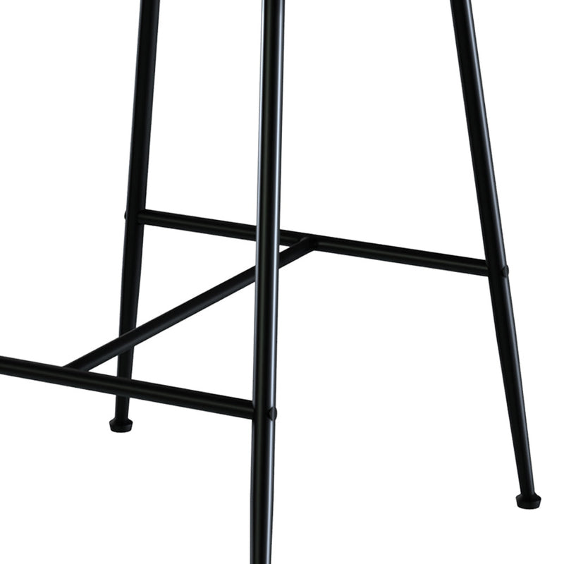 Chaise de bar Groom en tissu bouclé noir 66,3 cm (lot de 2)