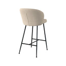 Lot de 2 chaises pour îlot central 66,3 cm en tissu bouclé beige