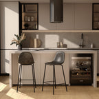 Henrik - Lot De 2 Chaises Pour Îlot Central En Cuir Synthétique Gris