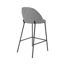 Chaise de bar Karl en tissu gris foncé 66 cm (lot de 2)