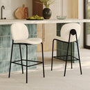 Set of 2 Iris Bar Stools - Beige