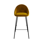 Misty - Set of 2 Yellow Velvet Bar Chairs