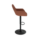 Chaise de bar Adam effet laine bouclette rouge brique 63/83 cm (lot de 2)