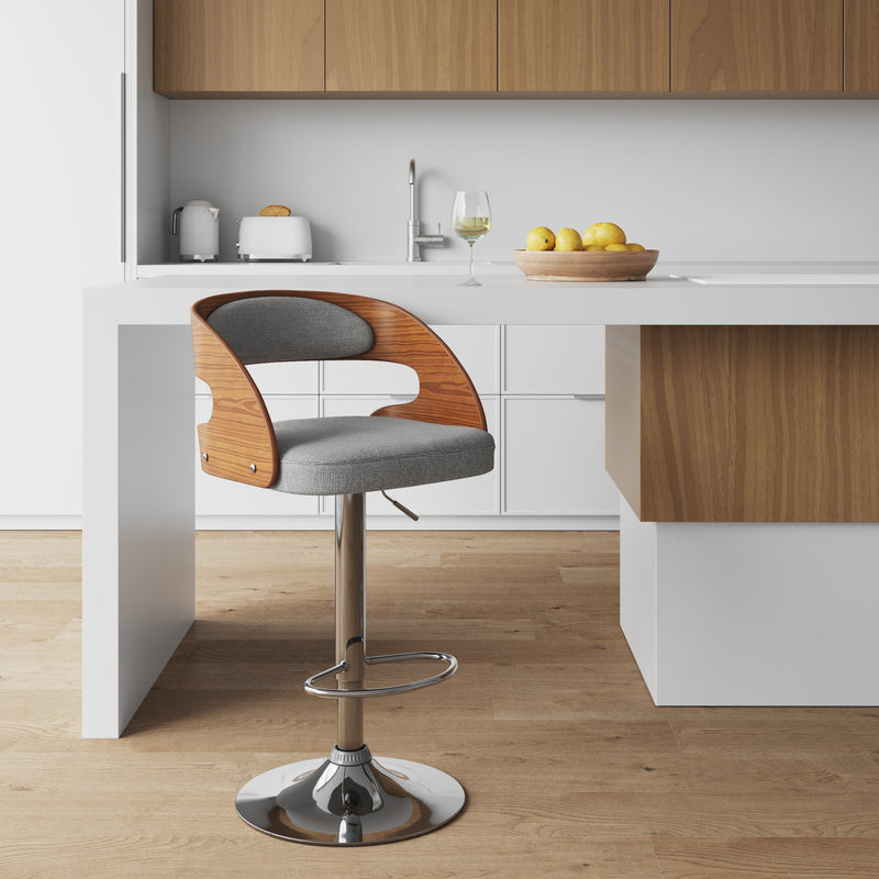 Chaise de bar gris clair Louis 62/84 cm