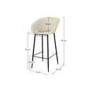 Marquise Bar Stool - White