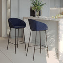 Set of 2 Marquise Bar Stools - Blue