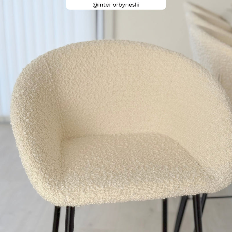 Marquise Bar Stool - White