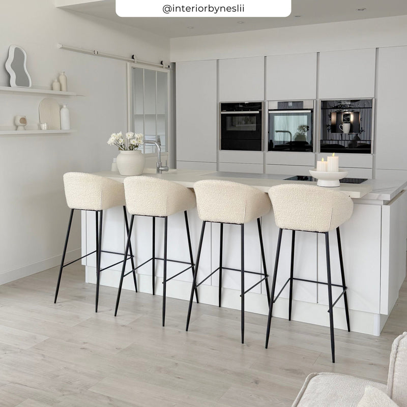 Marquise Bar Stool - White