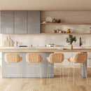 Lot de 2 chaises pour îlot central 66 cm Faro en matière naturelle