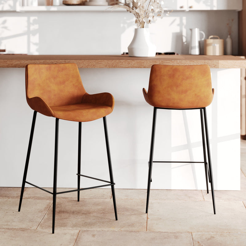 Set of 2 Pirate Bar Stools - Camel