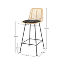 Set of 2 Tamara Bar Stools - Black