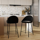 Set of 2 Misty Bar Stools - Black