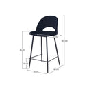 Set of 2 Penelope Bar Stools - Black