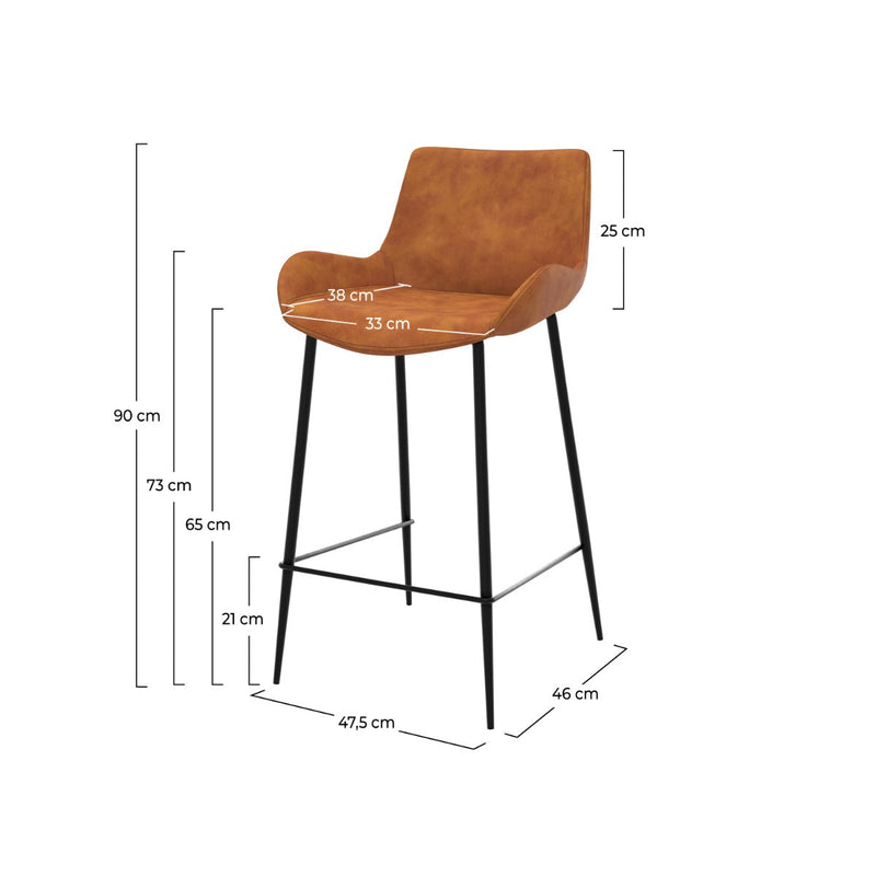 Set of 2 Pirate Bar Stools - Camel