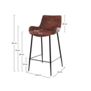 Set of 2 Pirate Bar Stools - Brown