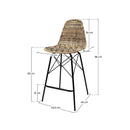 chaise de bar mi hauteur tiptur en resine tressee